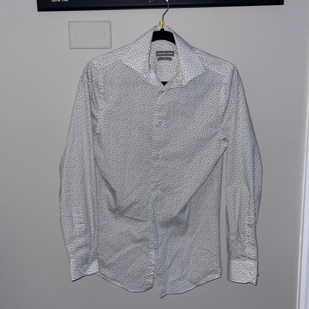 Black and white dotted dress shirt